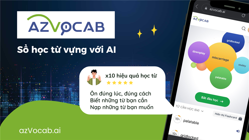 azVocab - sổ học từ vựng với AI